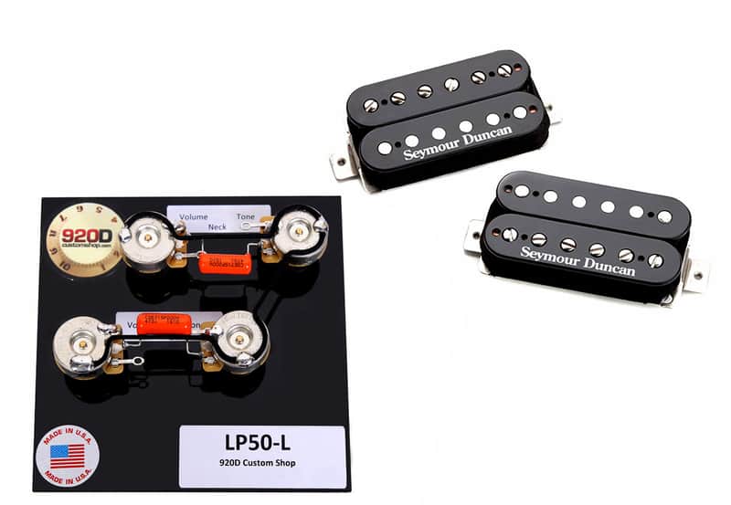 920D Custom Shop BOK-11108-21-B+LP50-L Seymour Duncan SH6 Distortion Mayhem Set w/ LP '50s Wiring Harness - Long image 1