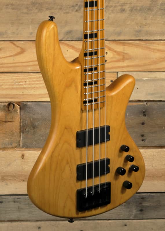 Schecter Stiletto-4 Session 4-String Bass Guitar Aged Natural Satin "Excellent Condition" image 1