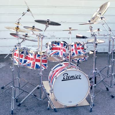 Very Rare Premier Drums - Artist Birch Union Jack Wrap image 1