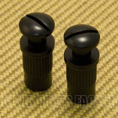 TB002-B 2 Black M8 Metric Bridge or Tailpiece Studs with 12mm Body Inserts