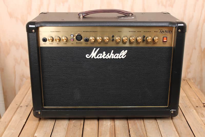 Marshall AS50D Acoustic Guitar Combo Amplifier in Black, 2 Channels image 1