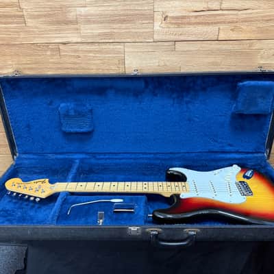 Fender Vintage Stratocaster Guitar -Maple Fretboard 1976- Sunburst- 10lbs w/non original pups + case image 25