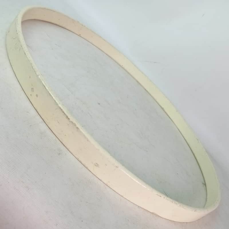 Leedy 18"x1 1/8" Bass Drum Hoop/Rim White Paint+No Inlay Channel Vintage 50s USA image 1