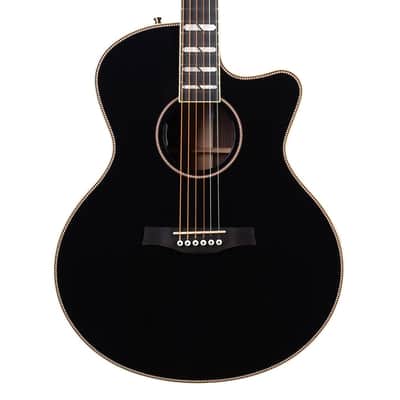 Godin Connaisseur MJ Blk RW Acoustic-Electric Guitar Mini-Jumbo - Black image 1
