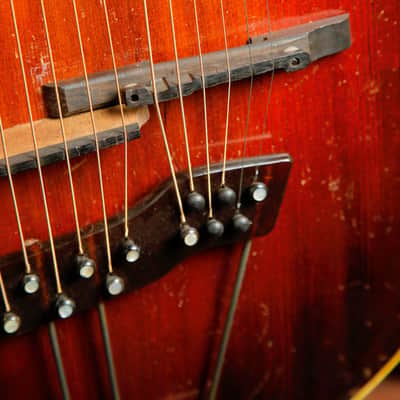 Gibson 1919 Harp Guitar "U" Style Acoustic Instrument Pre-Owned image 10
