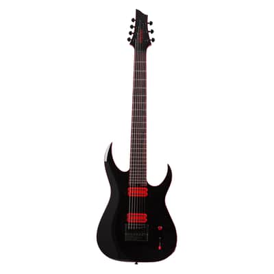 Schecter Sunset-7 ET Red Dawn 7-String Electric Guitar - Gloss Black image 2