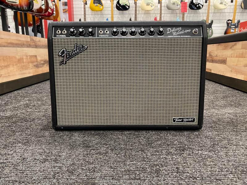 Fender Tone Master Deluxe Reverb Electric Guitar Combo Amplifier, 100W, Black image 1
