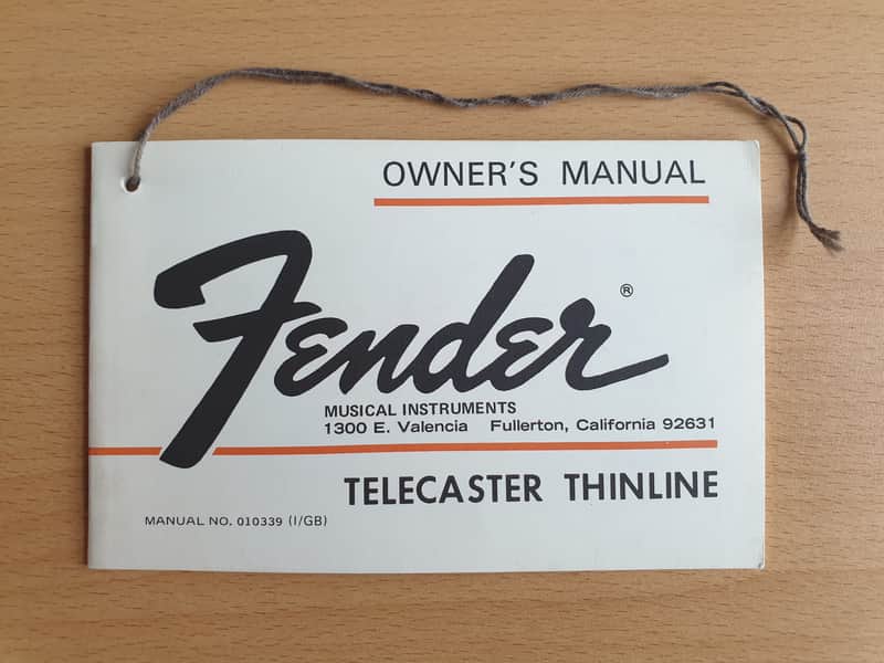 [Vintage] Fender Telecaster Thinline Owner's Manual 1972 (#1) image 1
