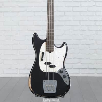 Fender Justin Meldal-Johnsen Road Worn Signature Mustang Bass 2019 - Present - Black image 2