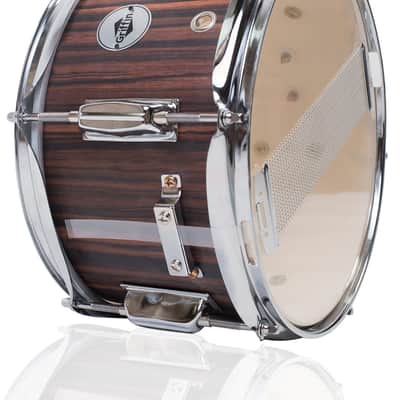 GRIFFIN Snare Drum 10"x6" Poplar Wood Shell (PopcornPUNCH Edition) – Mini Snare with Black Hickory PVC, Throw Off, Drum Key & Coated Head image 3