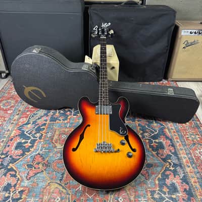 Epiphone Rivoli Reissue Short Scale Semi-Hollow Bass Mudbucker Transducer - 1996 image 2