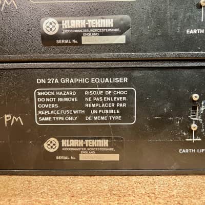 Klark Teknik DN27A Graphic Equaliser – 1970s – Matched PAIR consecutive serial num – RARE – Serviced – Warranty image 10