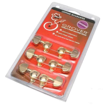 Grover 502G Rotogrip Locking Rotomatic Tuners 3 +3 Gold Finish image 1