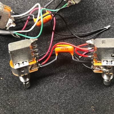 ThroBak DT-102 MXV PAF set with 4 Conductors aged Nickel covers and Jimmy Page-style wiring harness! image 3
