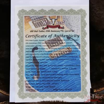 PRS Wild West Guitars 25th Anniversary Limited Run Wood Library Artist Package Hollowbody II Piezo Beach Fade (Private Stock Color) 5.50 LBS (US Only / No International Shipping) image 12