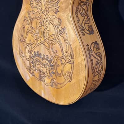 Blueberry NEW IN STOCK Handmade TENOR Guitar Celtic Motif image 7