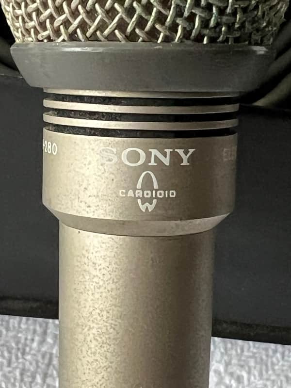 Sony ECM 280 condensermicrophone pair 1975- 1979 - Silver image 1