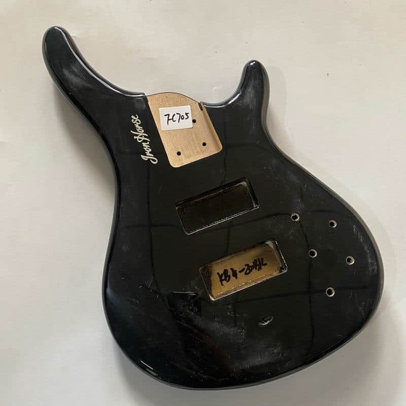 Black Solid Basswood Harley Benton 4 String Bass Body image 1