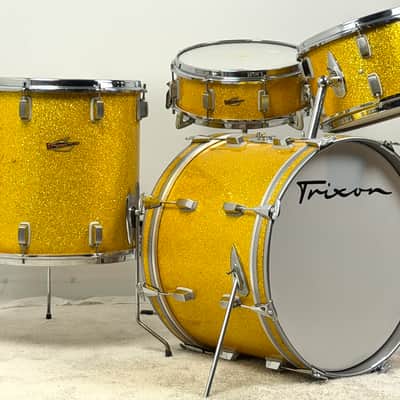 Trixon 20/13/16/5x14" 60's "Luxus" Outfit Drum Set - Gold Sparkle image 3
