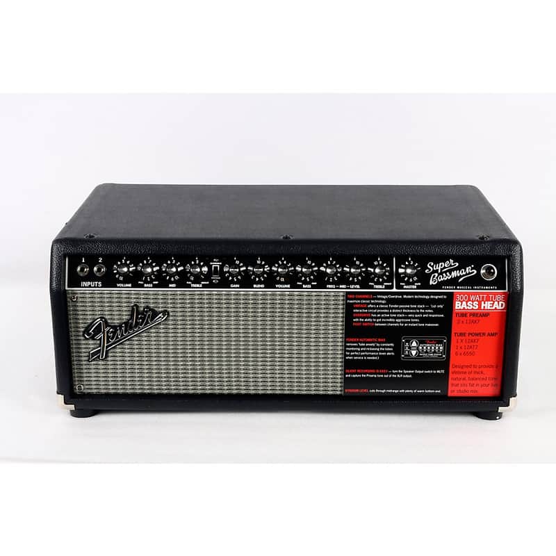Fender Super Bassman Pro 300W Tube Bass Amp Head Regular Black