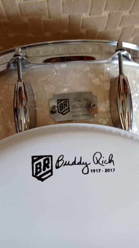 Aquarian TCBR14 limited edition Buddy Rich drum head 14 2025 - White image 1