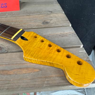 Real Life Relics Curly Flame Maple Rosewood Strat Stratocaster® Style Neck 22 Fret SMRFV22 #1 image 2