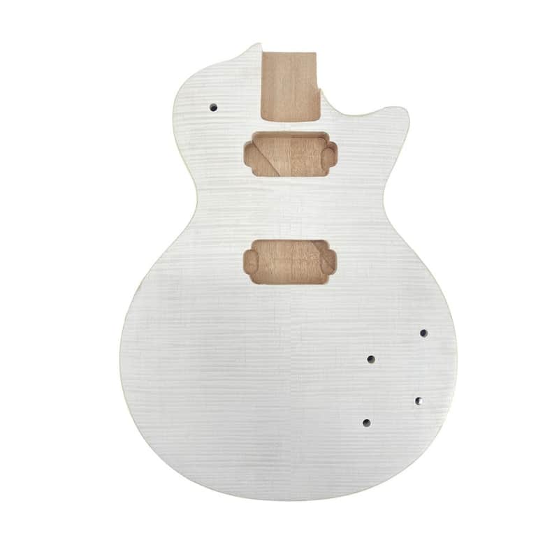 Les Paul Style Electric Guitar HH Body Flame Maple, Mahogany Bild 1
