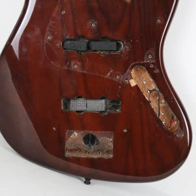 1978 Fender Jazz Bass BODY Burgundy Red Walnut ASH 3-Bolt to 4-Bolt 1970's Vintage image 8