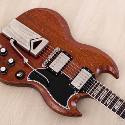 1962 Gibson Les Paul SG Standard Employee Guitar Cherry w/ Pat # Pickups, Sideways Vibrola, Case image 8