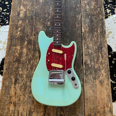 Fender Japan 1969 Reissue Mustang CIJ Sonic Blue Original Late 1990's w/ Period Correct Softcase image 17