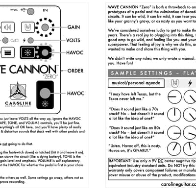 Caroline Guitar Company WAVE CANNON™ ZERO Distorter & Havoc - Beyond What You Expect of a Distortion image 8