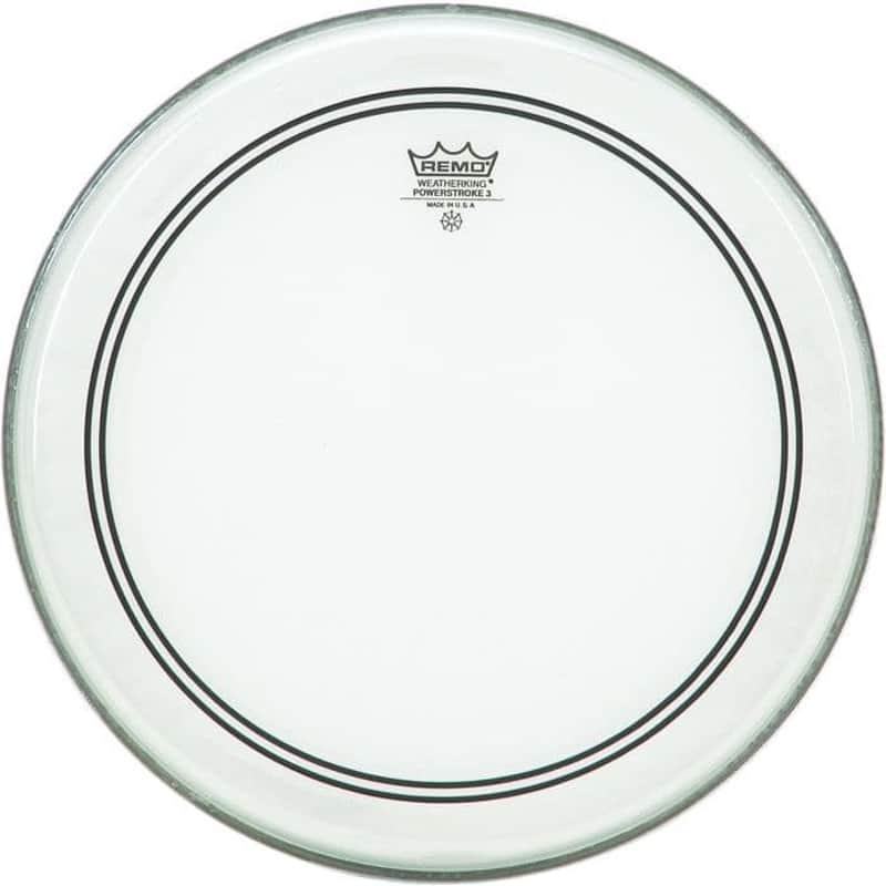 Remo Powerstroke P3 Clear Bass Drumhead 23" w/Impact Patch image 1