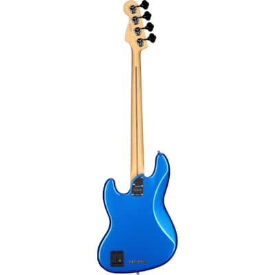 Fender American Ultra II Jazz Electric Bass, with Ebony Fingerboard (with Case), Noble Blue image 4