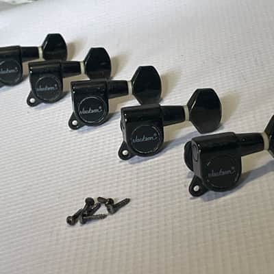 5 - 2000's Jackson Dinky Guitar Black Jin Ho Korea Tuners Tuning Pegs 6 In Line (Incomplete Set) image 1