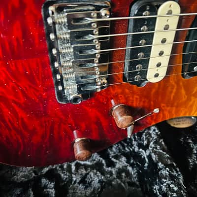 Suhr Modern Carve Top Desert Gradient Angel Quilt Mahogany Back, Cocobolo knobs and Covers image 9