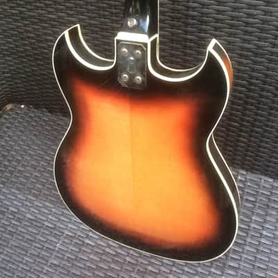 VOX escort / Crucianelli elite Vintage Bass 1960,s sunburst image 7