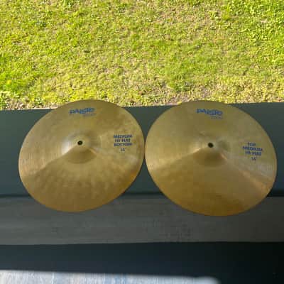 Paiste 14" 2000 Medium Hi-Hat Cymbals (Pair) 1986 - 1993 - Traditional image 1