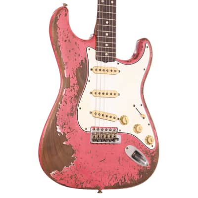 Fender Custom Shop 1962 Stratocaster Ultimate Relic Faded Coral Pink Masterbuilt Andy Hicks image 1