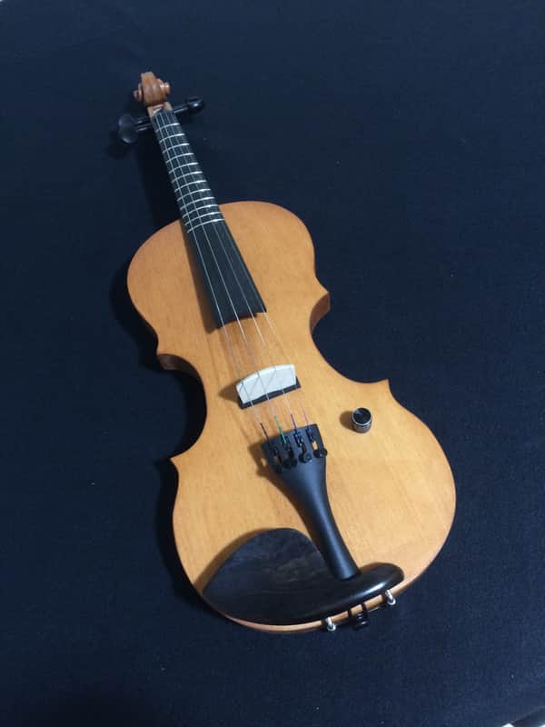 4/4 Violin + leigh + handmade+fretted+electric / semi acoustic. image 1