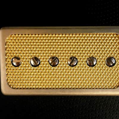 Q pickups Humbucker Sized P90 GOLD FOIL Pickup Raw cover PAF Fits Gibson Greco Tokai Ibanez P90 image 3