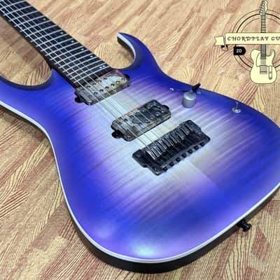 🔥2019🔥 Ibanez RGA71AL Axion Label 7 String~ Indigo Aurora Burst~ Bare Knuckle! image 1