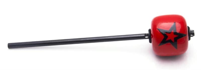 Danmar - 778BST - R/T 69 Bass Drum Beater - Red Wood Ball, Black Shaft - Black Star image 1