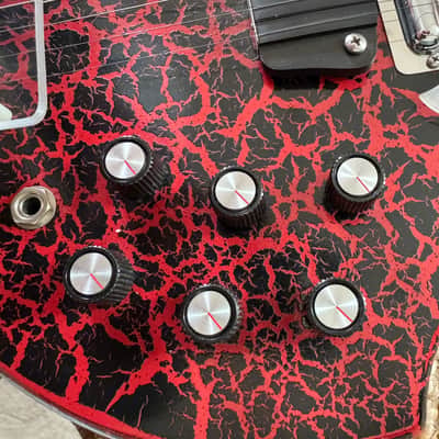 Jerry Jones Electric Sitar 1990s - Red Crackle image 6