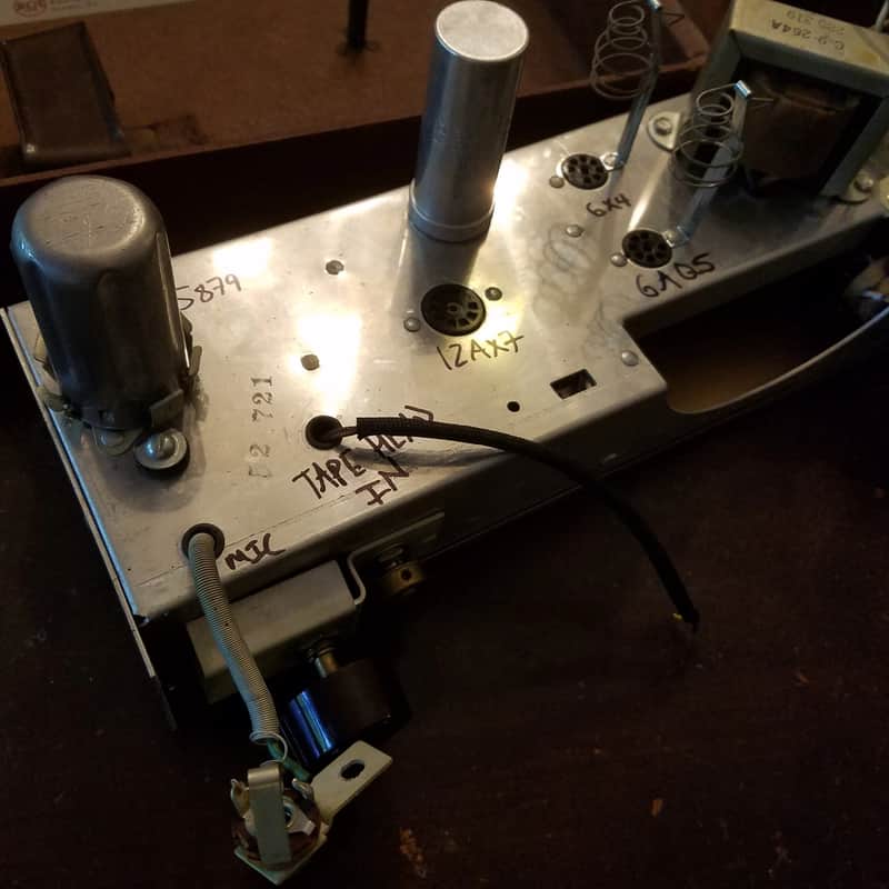 RCA Mono 6AQ5 tube amp project, cab, 5x7" AlNiCo speaker 1953 Brown and Tan image 1