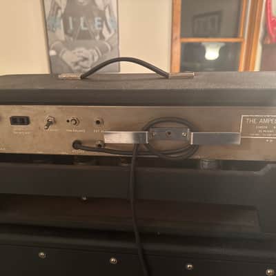 Ampeg '69-'70 - Blue line 55W tube 2ch amp with Ampeg 4x12 cab, dolly & original head cover image 8