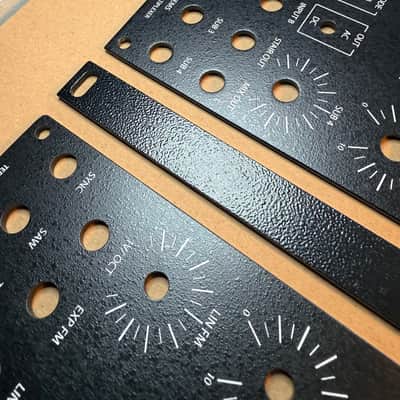 MOTM Format Rack Mount End Caps 2025 - Black Powder Coat image 1