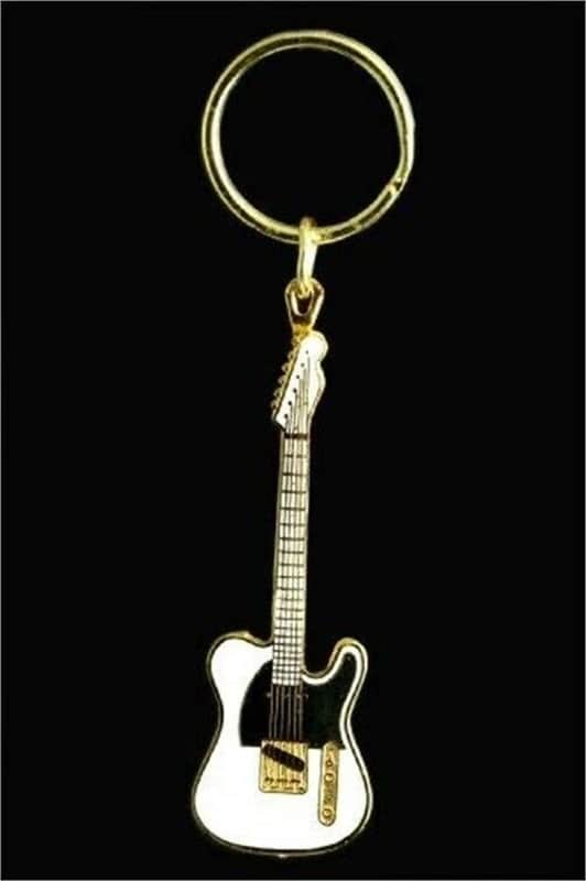 New Keychain Fender Telecaster White W Black Pickguard image 1