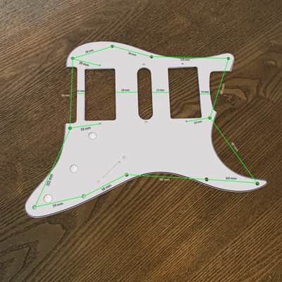 Carmedon Electronics Stratocaster Pickguard HSH 2021 Blue Gray image 2