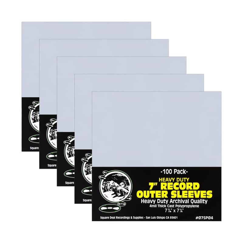 (500) 7" Record Outer Sleeves HEAVY DUTY 4mil Thick Vinyl Bags Covers ARCHIVAL QUALITY image 1