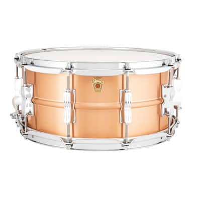 Ludwig LC654BM Acro Copper 6.5x14" 10-Lug Snare Drum with P86C Strainer